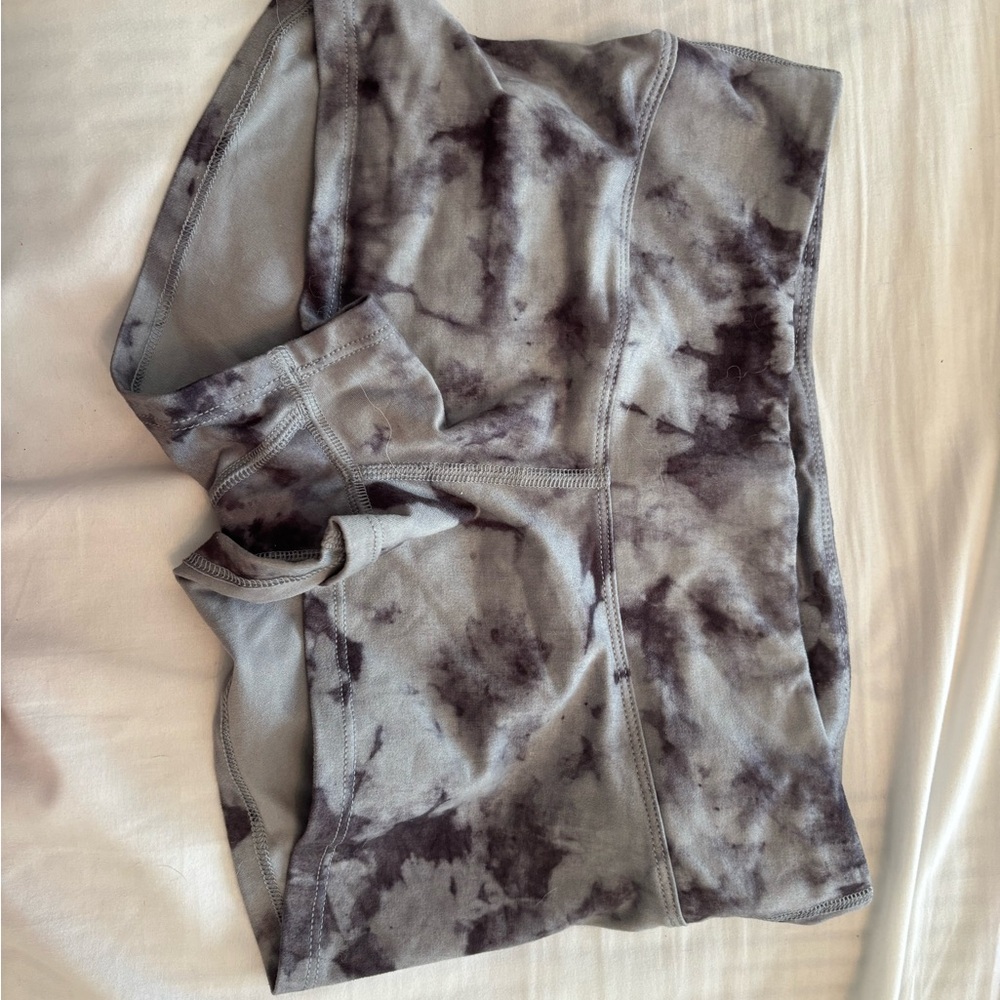 Tie-Dye Gray Black Women's Crop Top
